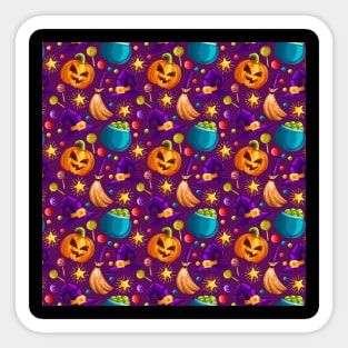 Halloween Seamless Pattern Sticker